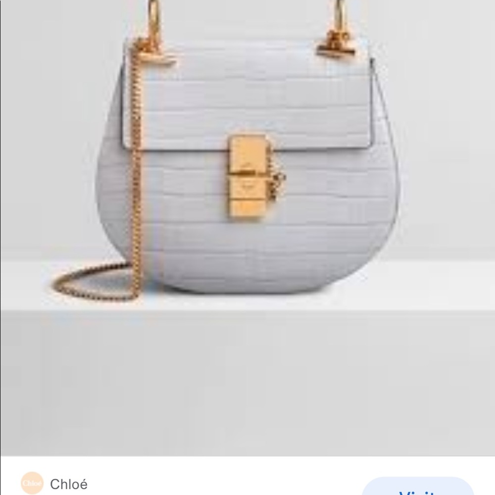 Chloe Drew Purse - Pink Crocodile